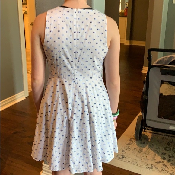 Blue dotted CeCe dress size 8 worn once - Picture 2 of 5
